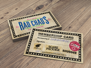 Scare Package - Rad Chad's Horror Emporium Membership Card